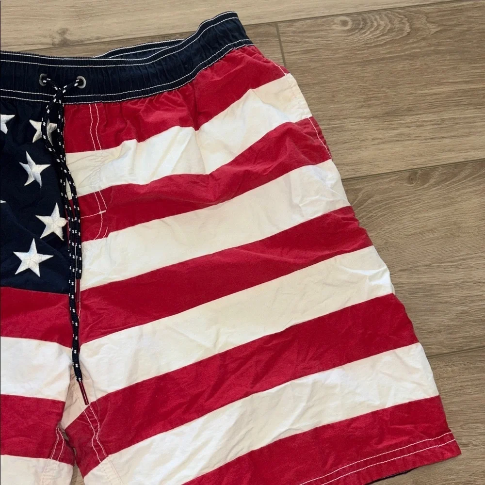 Vtg 90s Tommy Hilfiger  Intl Games Swim Shorts Trunks USA Flag Hip Hop size med